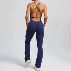 Unitard Cross Backless Gym