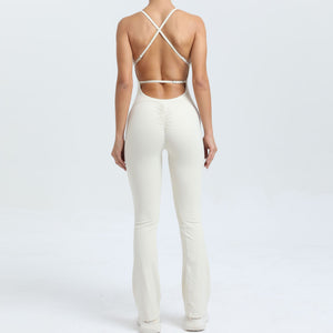 Unitard Cross Backless Gym