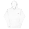 Urban White Embroidered Stylish Hoodie