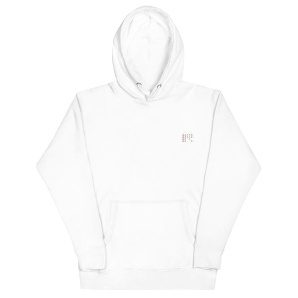 Urban White Embroidered Stylish Hoodie