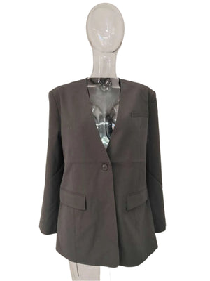 V-neck Women Spring Jacket Suit