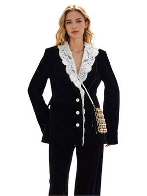 Velvet Blazer Spring Women Jacket