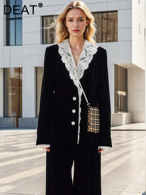 Velvet Blazer Spring Women Jacket