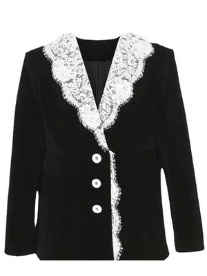 Velvet Blazer Spring Women Jacket