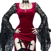 Robe gothique rouge en velours