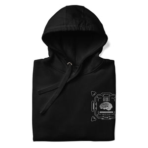 Versatile Embroidered Hoodie Black