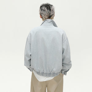 Vertical Stripe Y2K Zipper Jacket