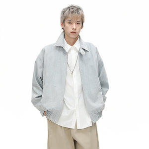 Vertical Stripe Y2K Zipper Jacket