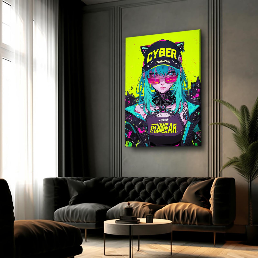 Loading image: Vibrant Graffiti Cyberpunk Art | CYBER TECHWEAR®