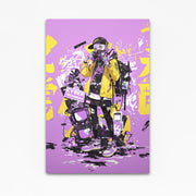 Art cyberpunk aux teintes vibrantes