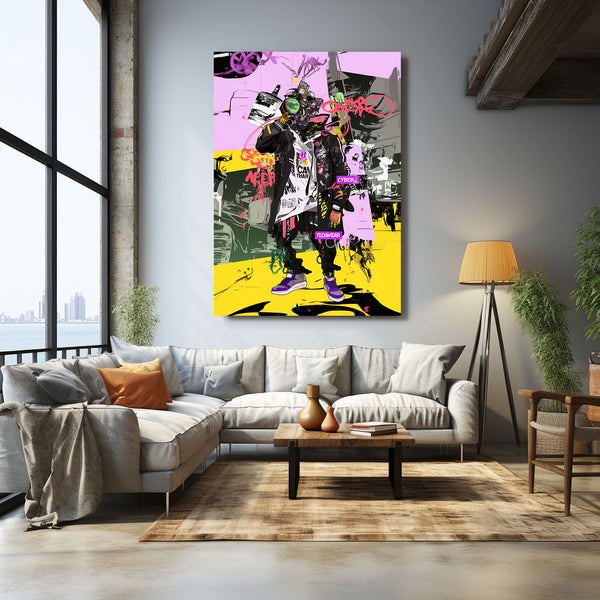 Vibrant Street Cyberpunk Art