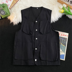 Vintage Cargo Vest Streetwear