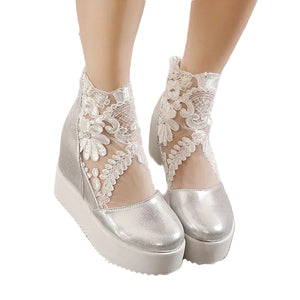 Vintage Embroider Women Shoes Y2K