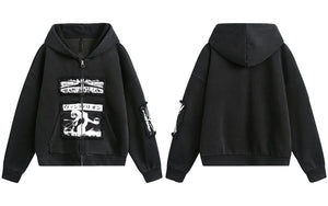 Vintage Embroidered Y2k hoodie