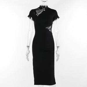 Vintage Goth Bodycon Dress