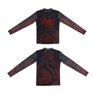 Vintage Gothic Red Y2K Top