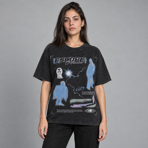 Vintage Graphic Escape T Shirt Y2K – worn by a woman