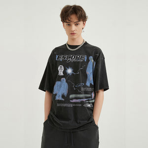 Vintage Graphic Escape T Shirt Y2K