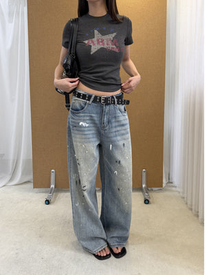 Vintage Painted Y2K Jeans Women