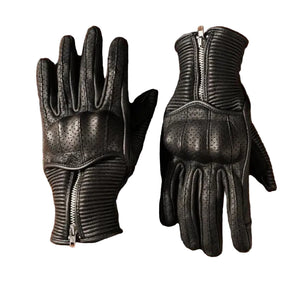 Vintage PU Leather Techwear Winter Gloves