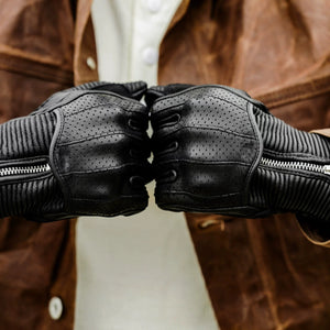 Vintage PU Leather Techwear Winter Gloves