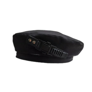 Vintage Punk Techwear Beret - product view on white background