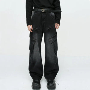 Pantalon droit noir de style vintage