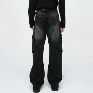Pantalon droit noir de style vintage