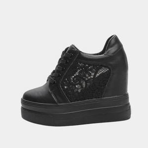 Vulcanize Black Platform Sneakers