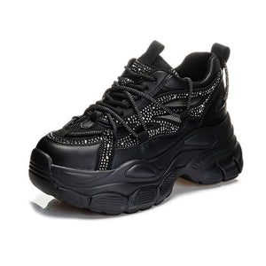 Vulcanize Black Platform Sneakers