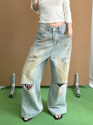 Washed Blue Jeans Women's Y2K