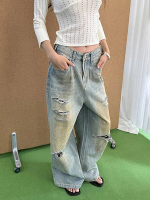 Washed Blue Jeans Women's Y2K