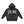 Black colourway laid flat and zipped, gothic CYBER lettering printed across the chest