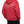 A model seen from behind in the red colourway, the hem finishing square across the back