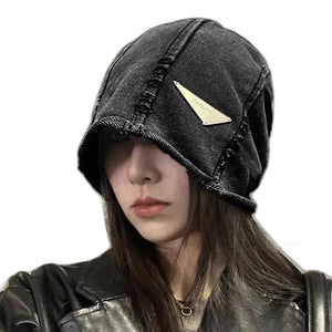 Washed Vintage Techwear Hat - product view on white background