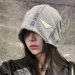 Autumn Washed Vintage Beanie Head Wrap Hat Man Woman Japanese Fashion Stacked Hat Pure Cotton Distressed Retro Skull Cap