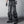 Black washed wide leg Y2K jeans in cotton