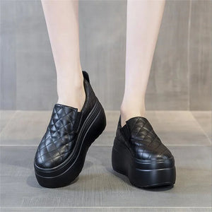 Waterproof Black Platform Sneakers