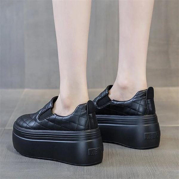 Waterproof Black Platform Sneakers