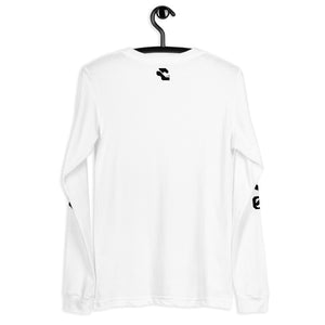 White And Black Graphic Long Sleeve Shirt
