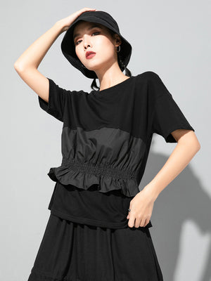 White And Black T Shirt Women's