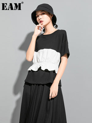 White And Black T Shirt Women's
