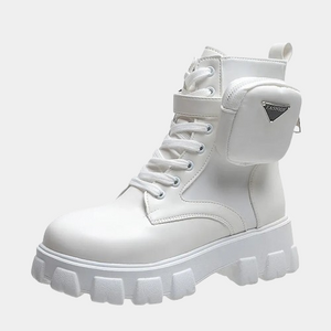 White Ankle Boots Platform