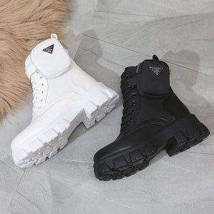 White Ankle Boots Platform