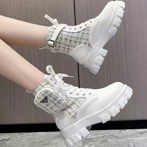 White Ankle Boots Platform