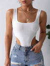 White Bodysuit Square Neck