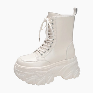 Botas blancas gruesas con plataforma 