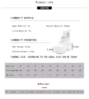 White Combat Boots Platform