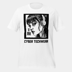 White Cyberpunk T Shirt Anime