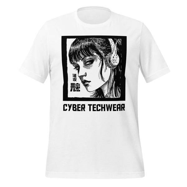 White Cyberpunk T Shirt Anime